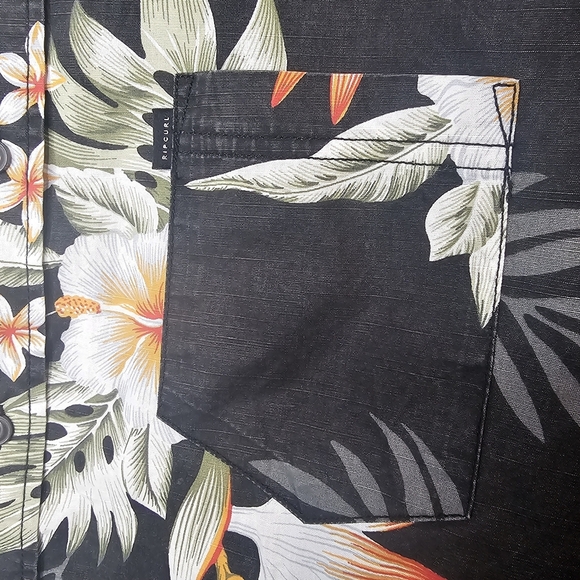 Rip Curl Vida Soul Shirt Mens M Medium Tropical‎ Floral Hawaiian - Picture 7 of 12